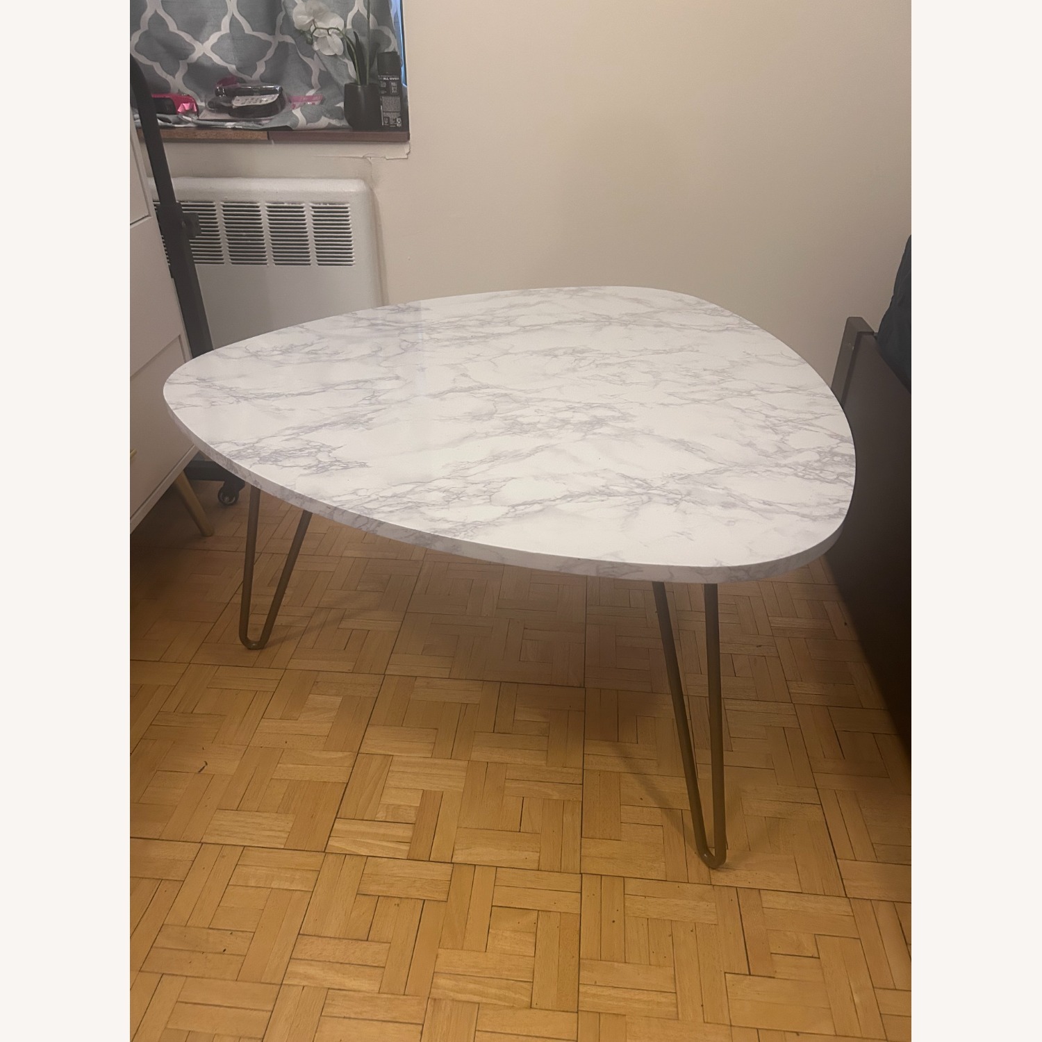 White Wool Coffee Table - image-1