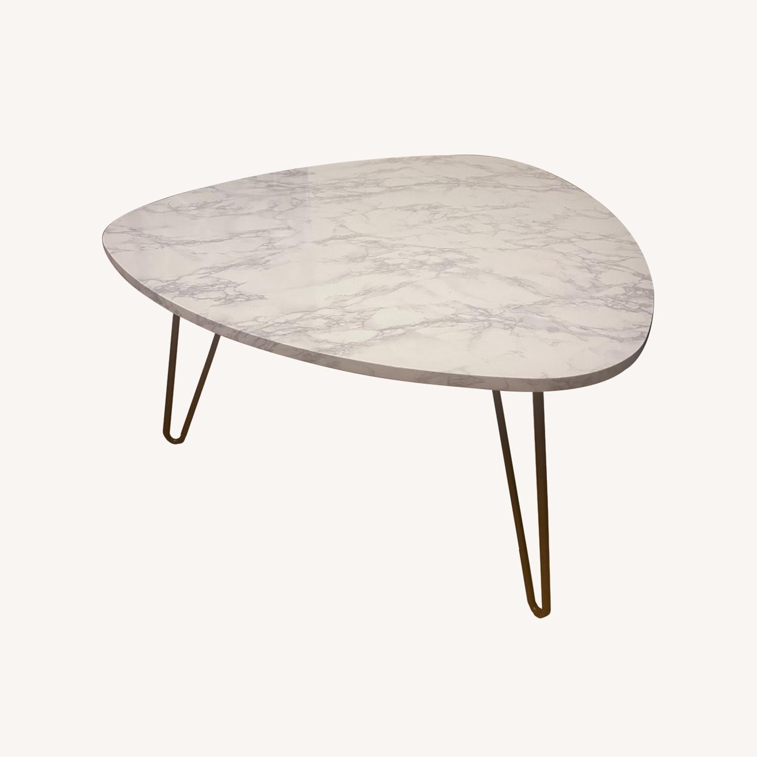White Wool Coffee Table - image-0