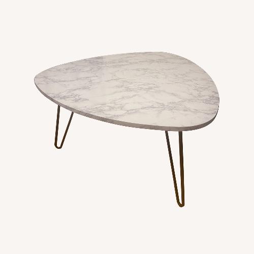 Used White Wool Coffee Table for sale on AptDeco
