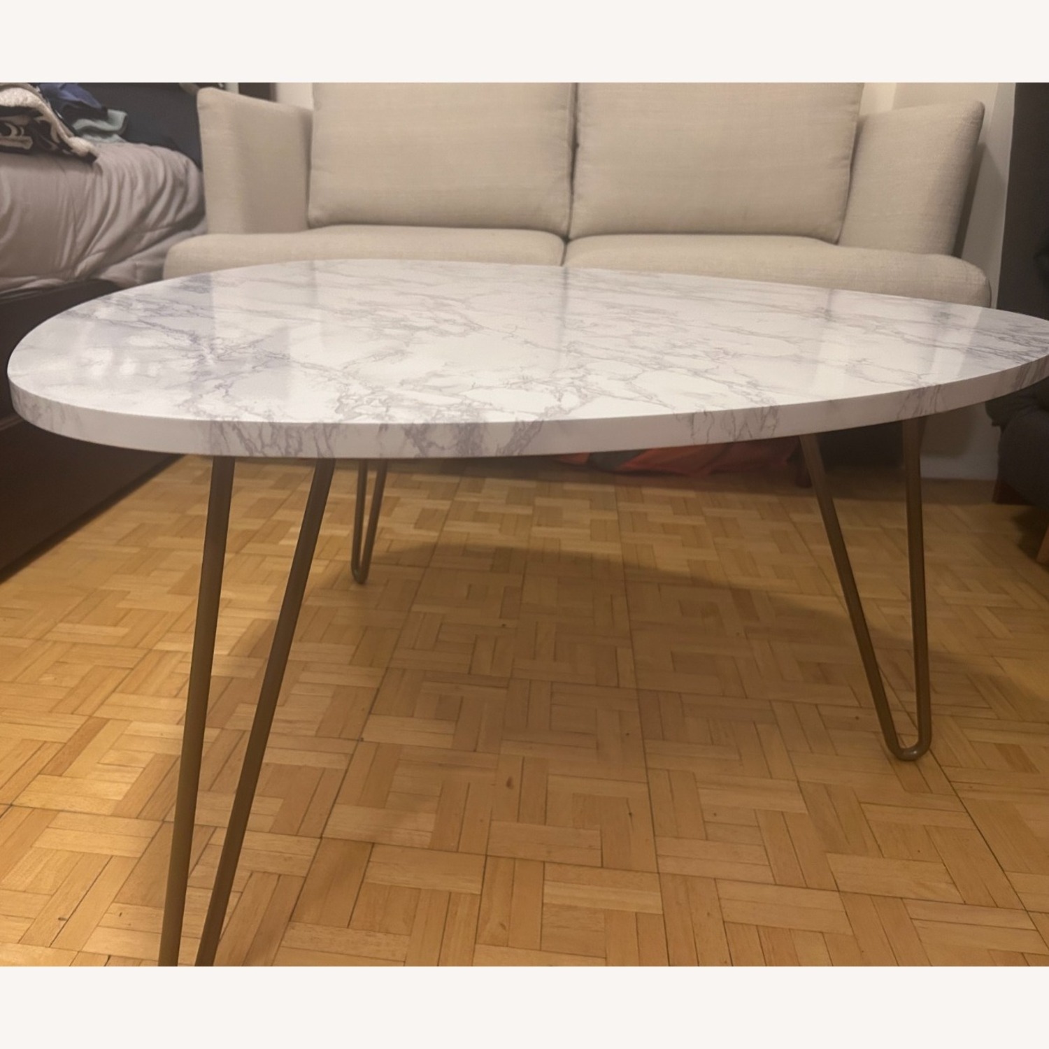White Wool Coffee Table - image-3