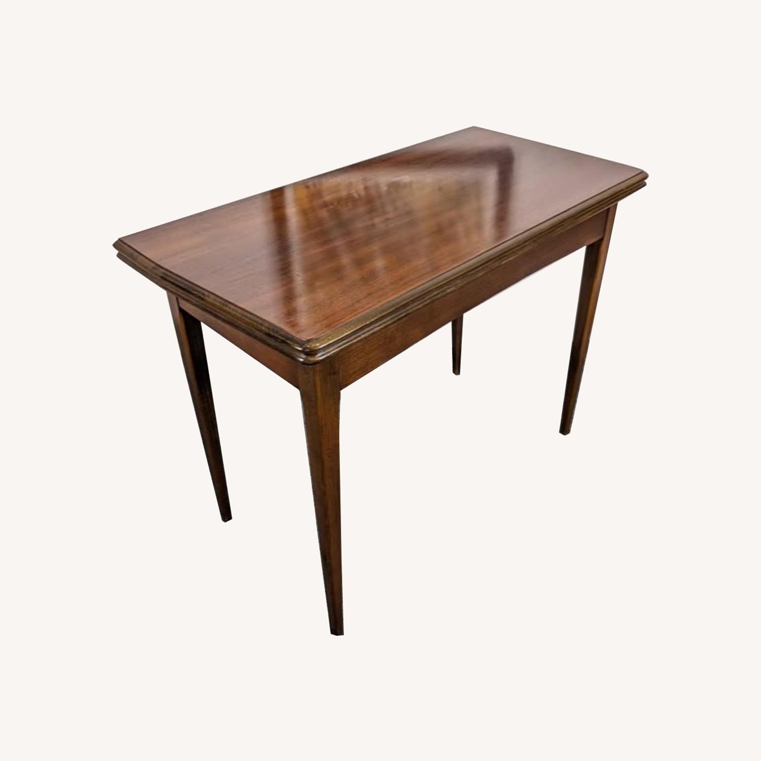 MCM American Walnut Console Dining Table Extensole - image-0