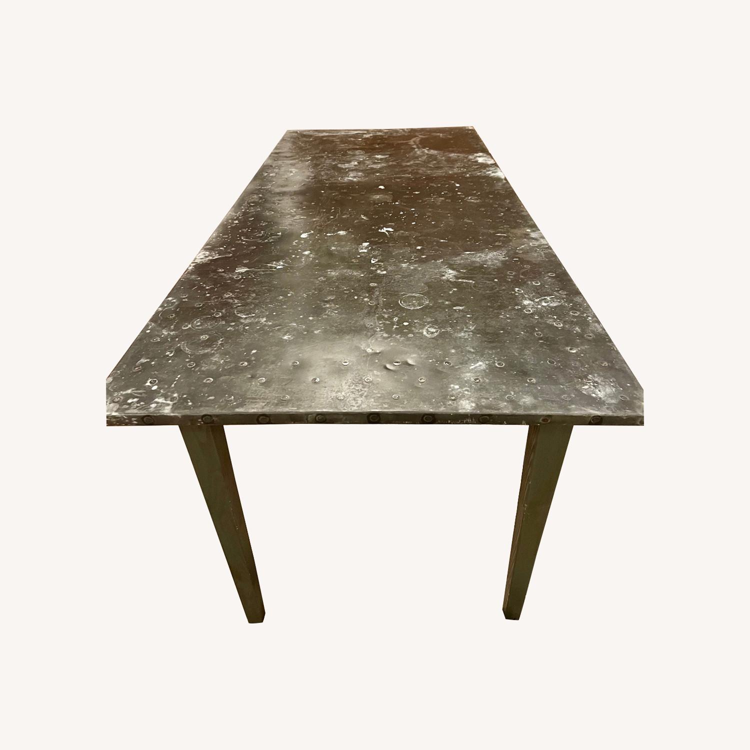 Vintage/Antique Light Gray Dining Table - image-0