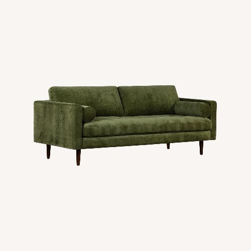 Used Poly and Bark Green Velvet 3+ Seater Sofa for sale on AptDeco