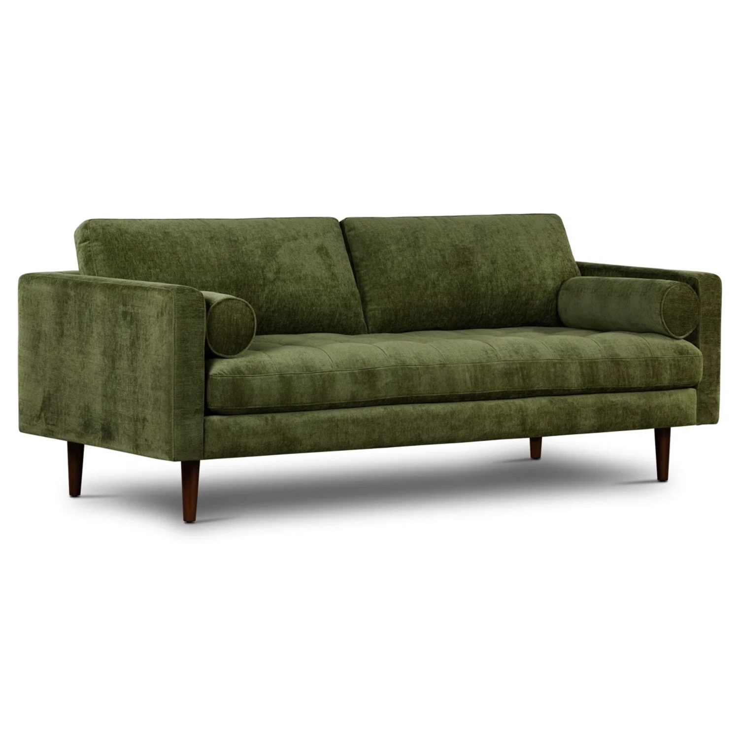 Poly and Bark Green Velvet 3+ Seater Sofa - image-5