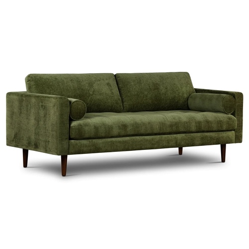 Used Poly and Bark Green Velvet 3+ Seater Sofa for sale on AptDeco