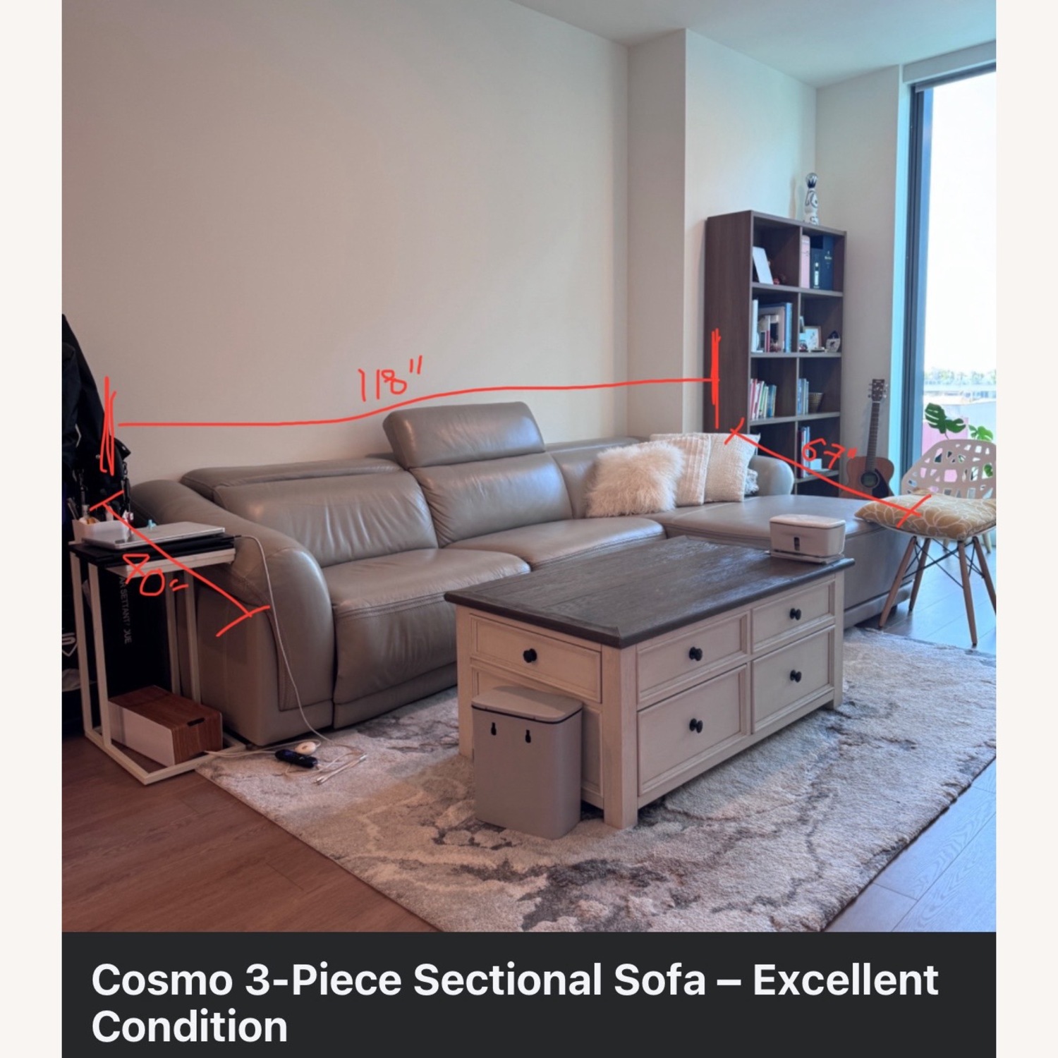 Cosmopolitan 3-Piece Sectional Sofa - image-2