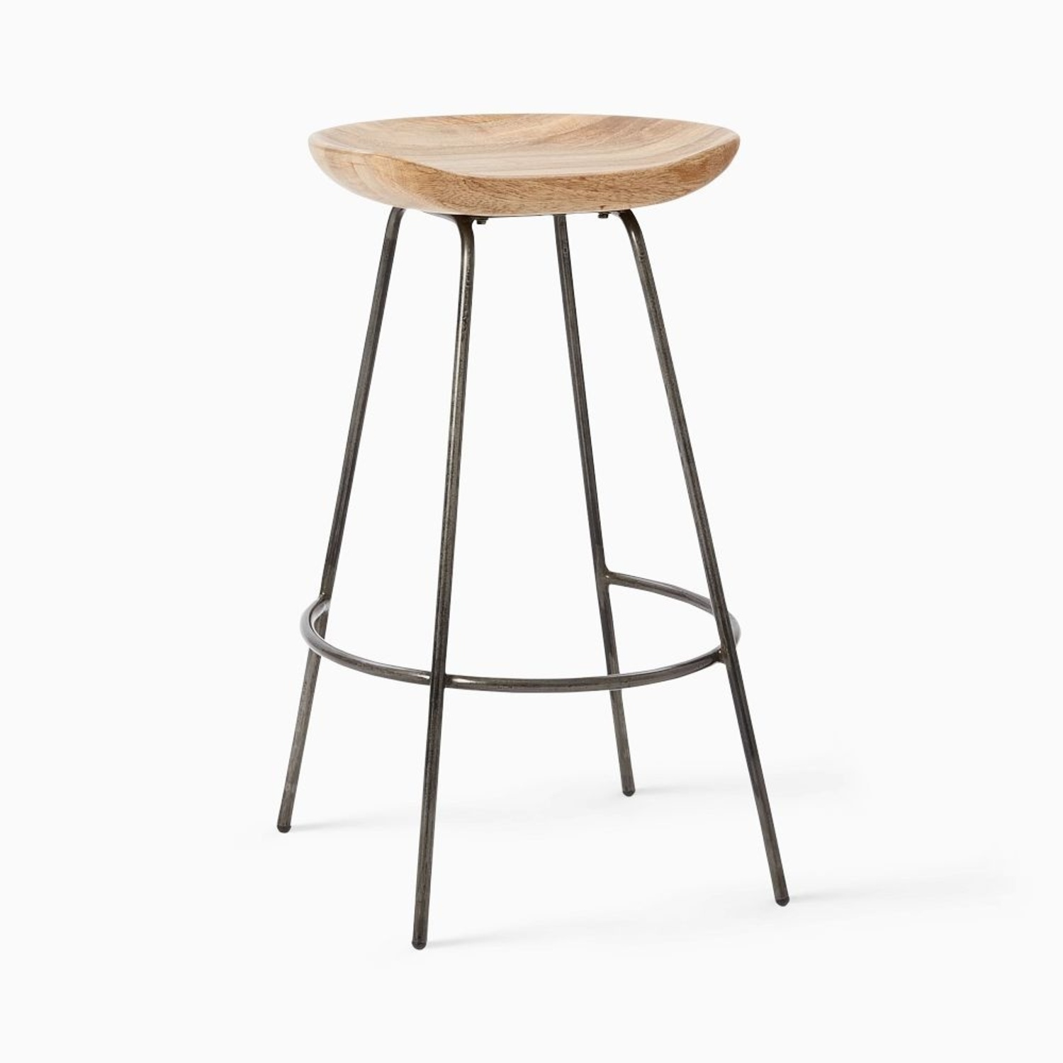 West Elm Alden Counter Stools Natural Wood Stools - image-6