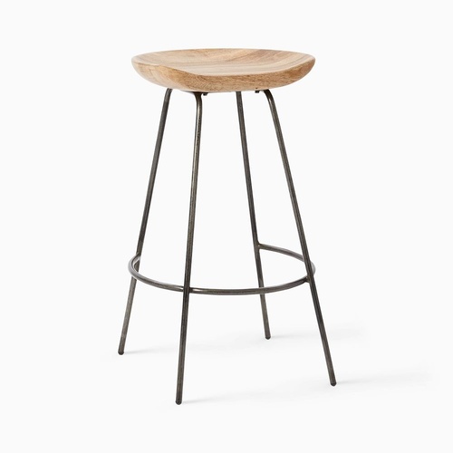 Used West Elm Alden Counter Stools Natural Wood Stools for sale on AptDeco
