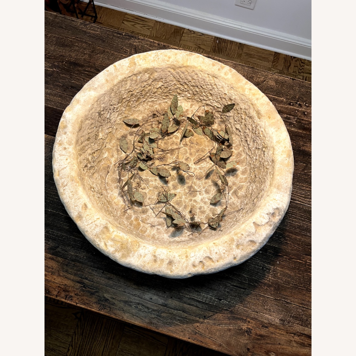 Restoration Hardware Rustic Cast Stone Bowl - image-4