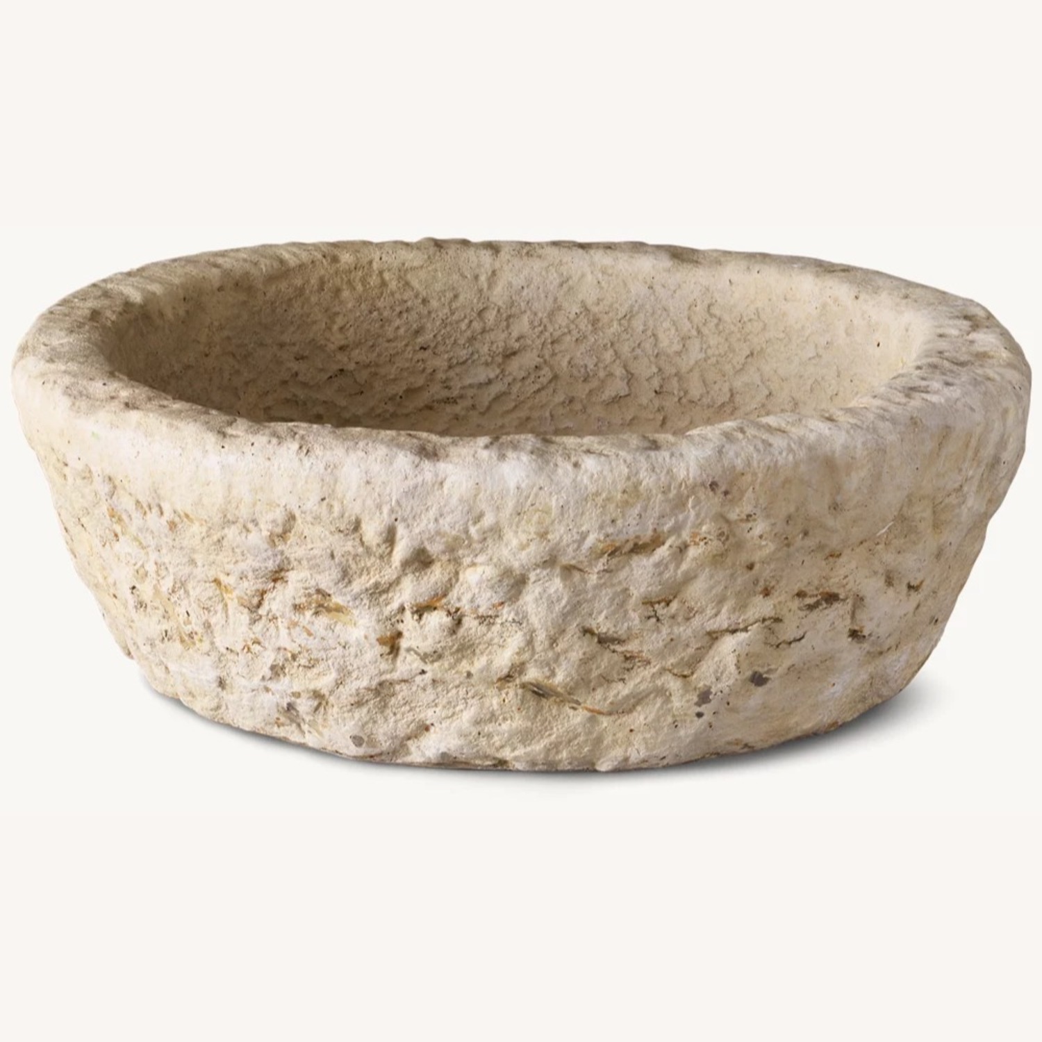 Restoration Hardware Rustic Cast Stone Bowl - image-1