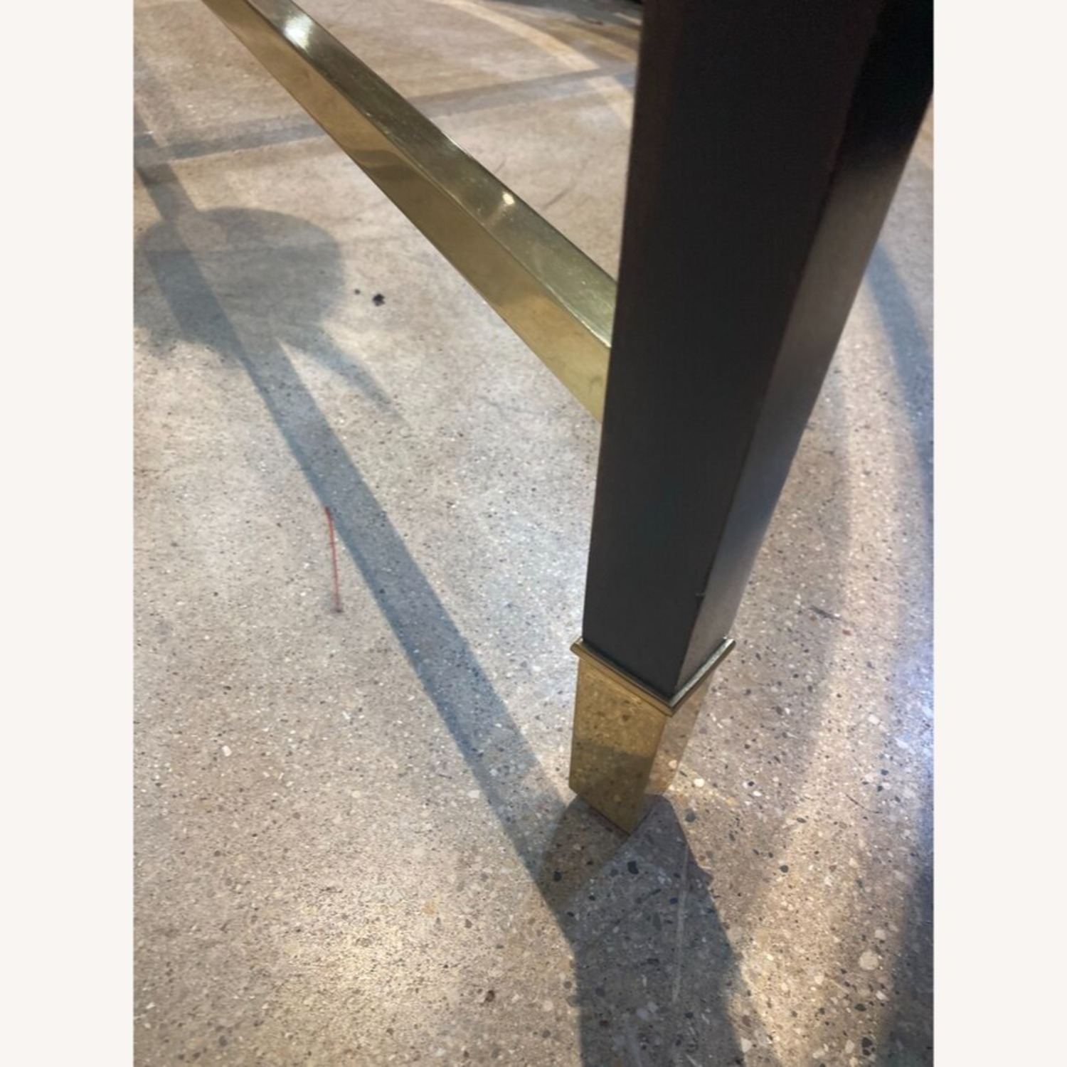 Henredon Oval Burl & Brass w Glass Insert Coffee Table - image-7