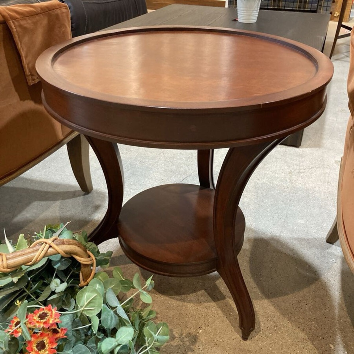 Winslet Round Solid Wood Side Table - image-1