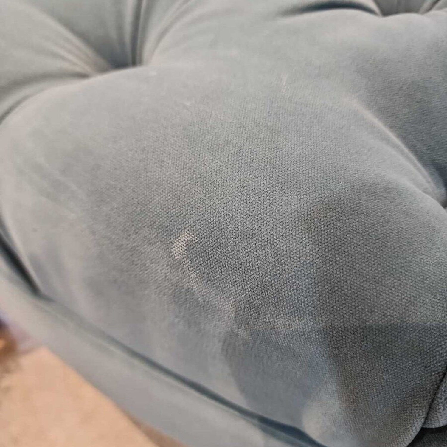 Lee Industries Custom Button Tufted Velvet Ottoman - image-8