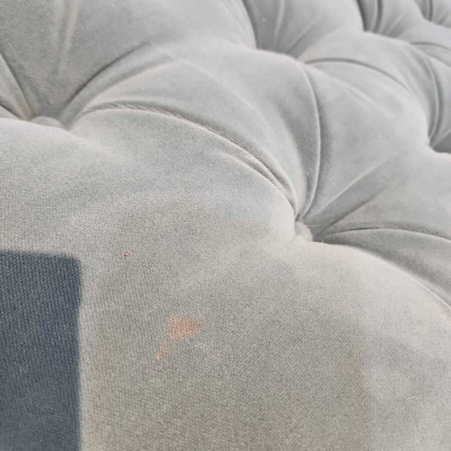 Lee Industries Custom Button Tufted Velvet Ottoman - image-5