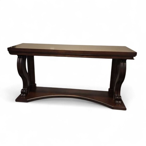 Used Neoclassical Solid Wood Console Table Espresso for sale on AptDeco