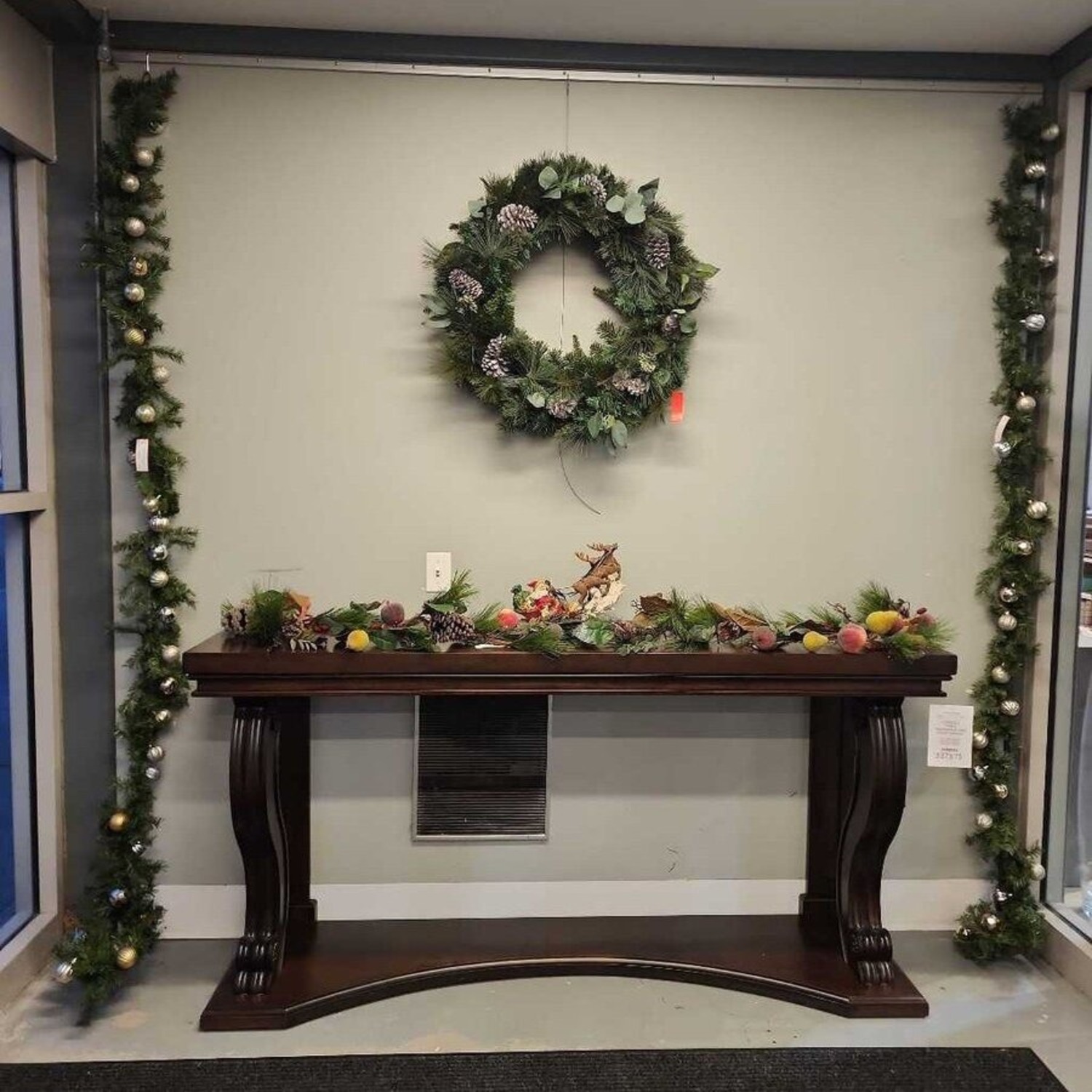 Neoclassical Solid Wood Console Table Espresso - image-2