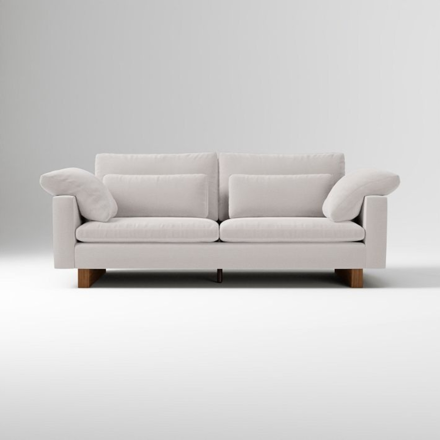West Elm Harmony Petite 82” Frost Grey Sofa - image-0