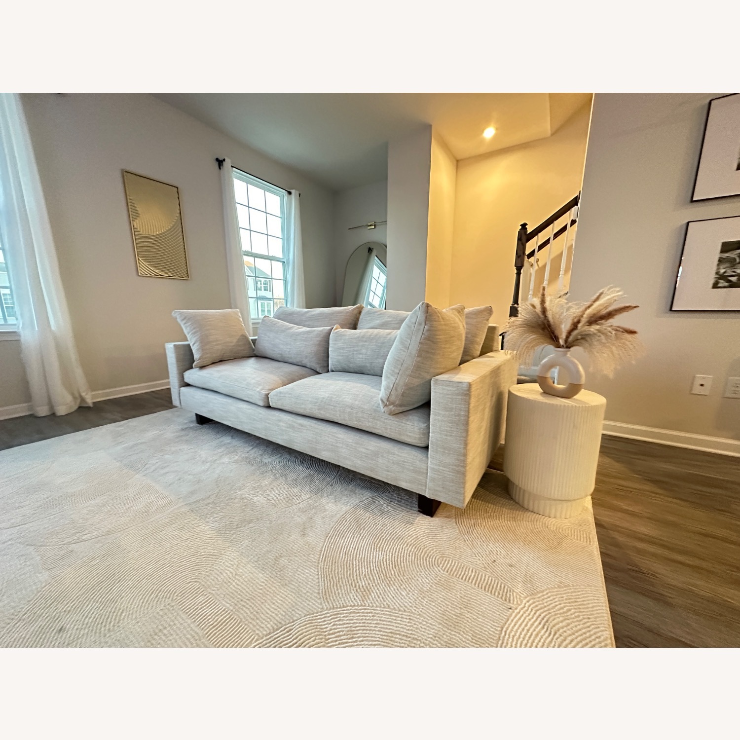 West Elm Harmony Petite 82” Frost Grey Sofa - image-8