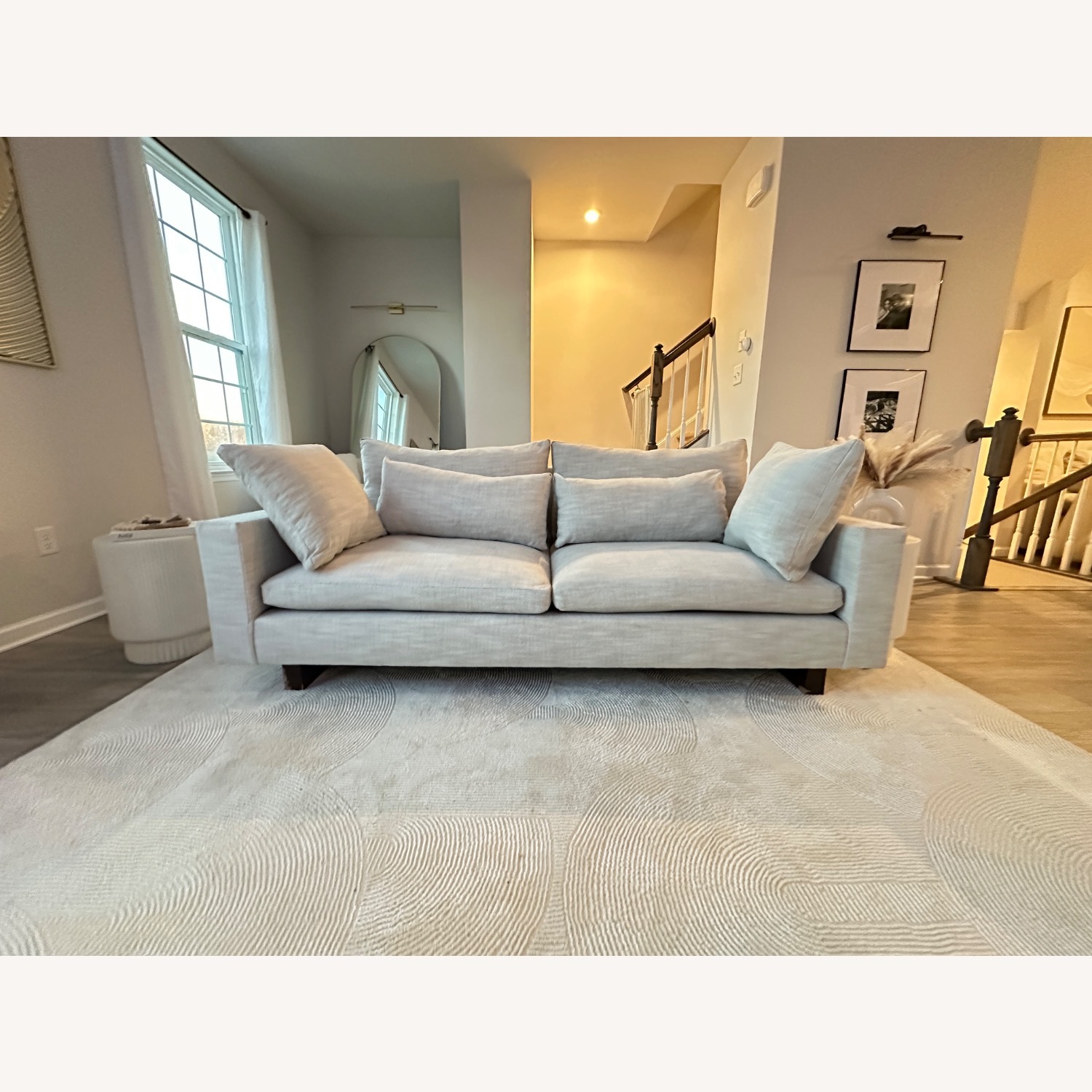 West Elm Harmony Petite 82” Frost Grey Sofa - image-5