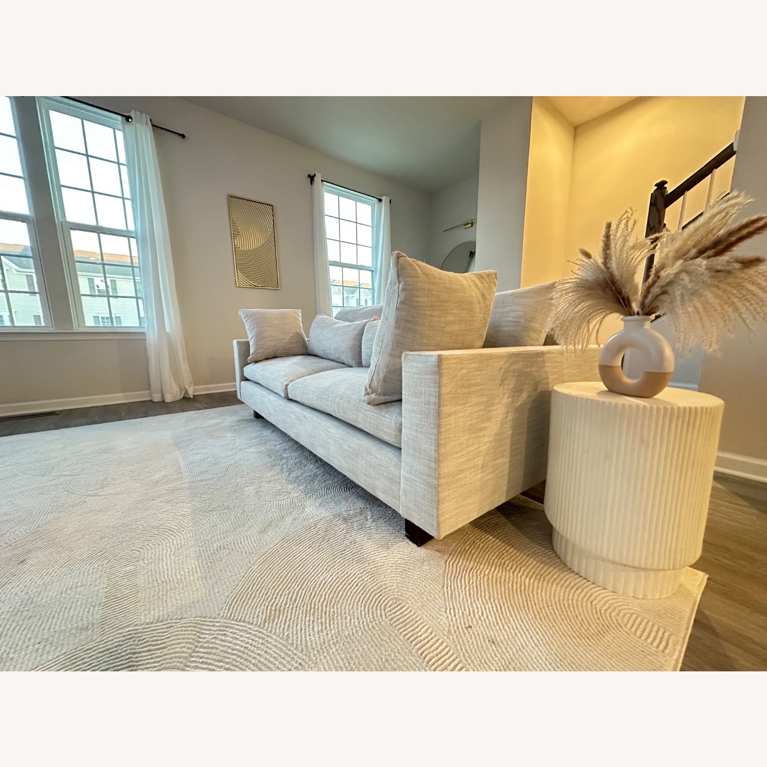 West Elm Harmony Petite 82” Frost Grey Sofa - image-7