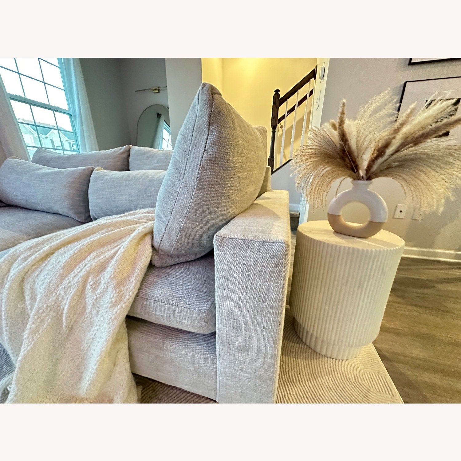 West Elm Harmony Petite 82” Frost Grey Sofa - image-9