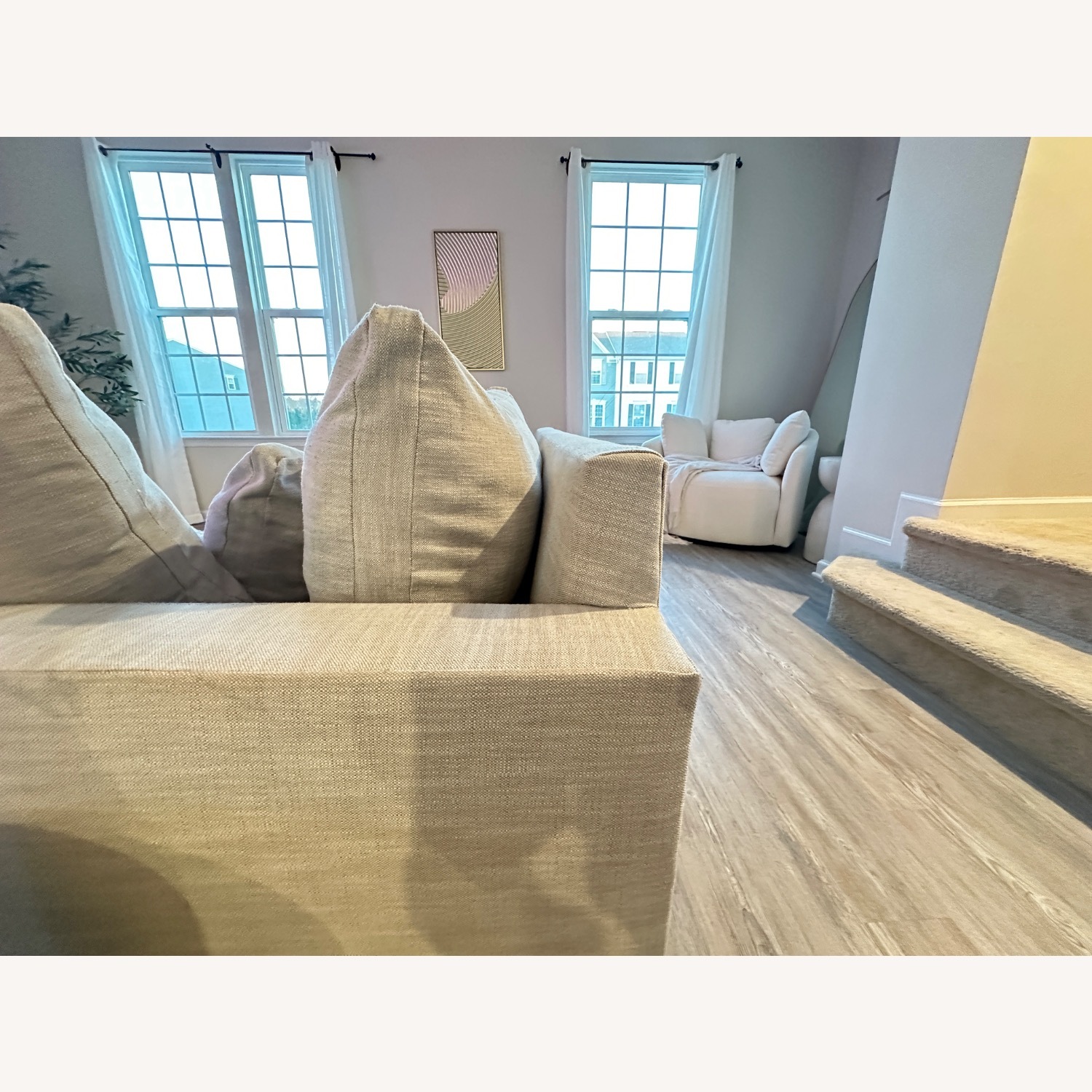 West Elm Harmony Petite 82” Frost Grey Sofa - image-12