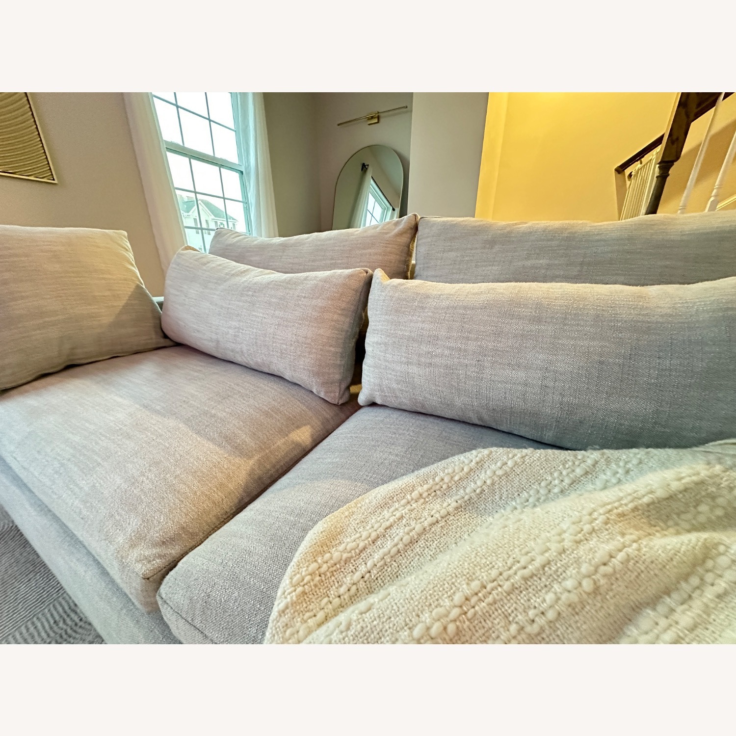 West Elm Harmony Petite 82” Frost Grey Sofa - image-11