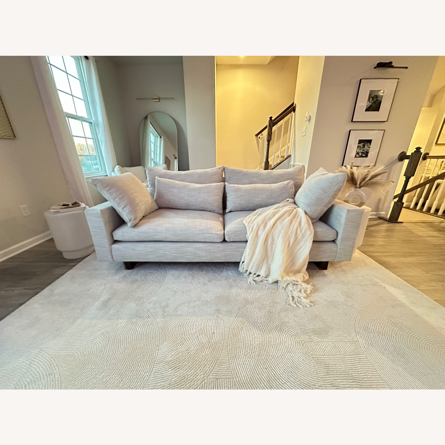 West Elm Harmony Petite 82” Frost Grey Sofa - image-4