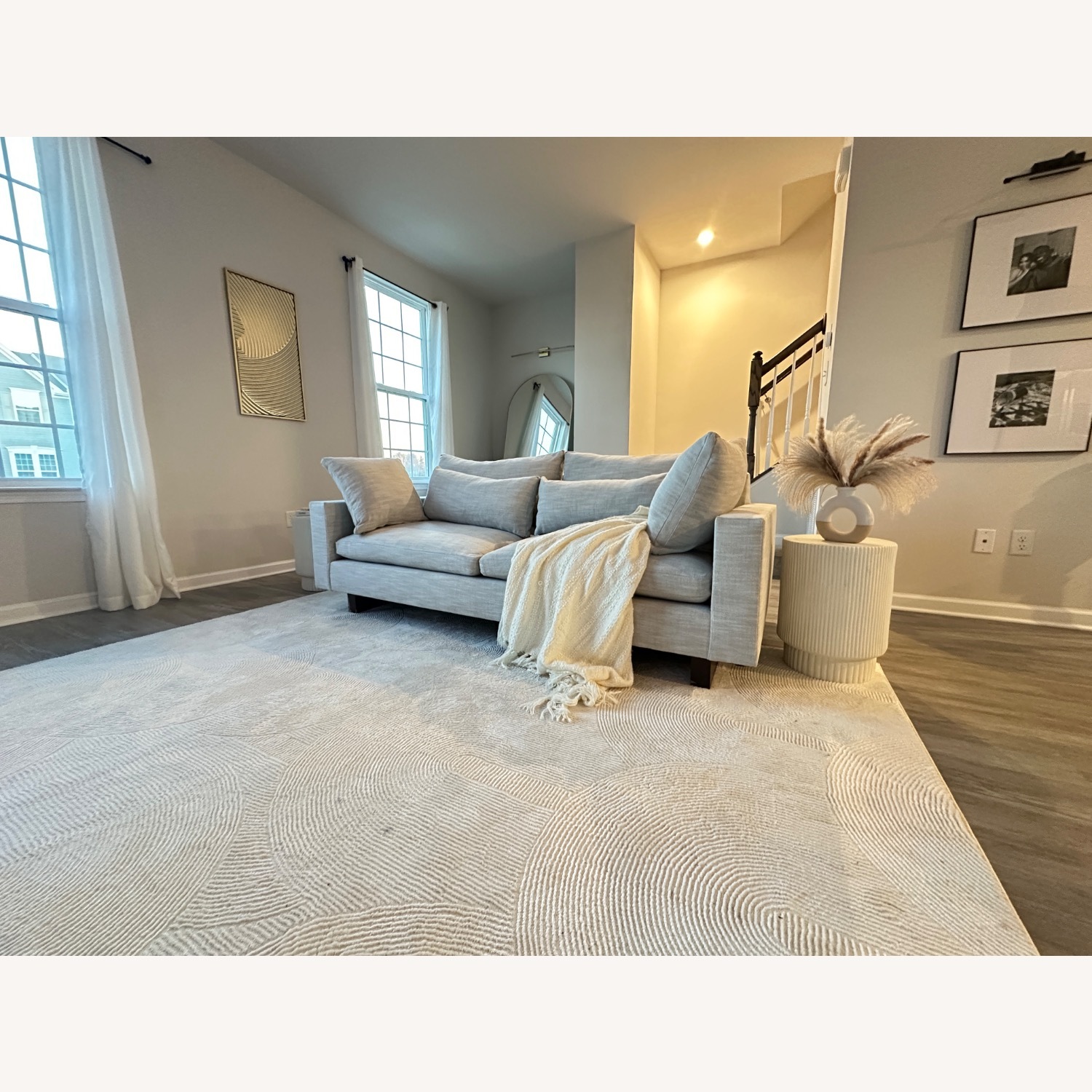 West Elm Harmony Petite 82” Frost Grey Sofa - image-3