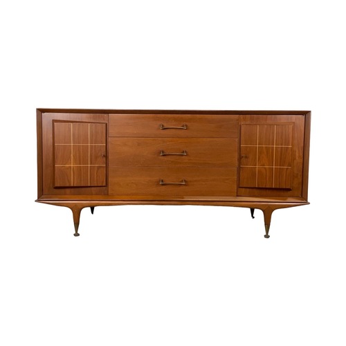 Used Long Mid-Century Modern Nine Drawer Dresser for sale on AptDeco
