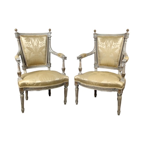 Used Neoclassical Louis XVI Revival Armchairs- Pair for sale on AptDeco