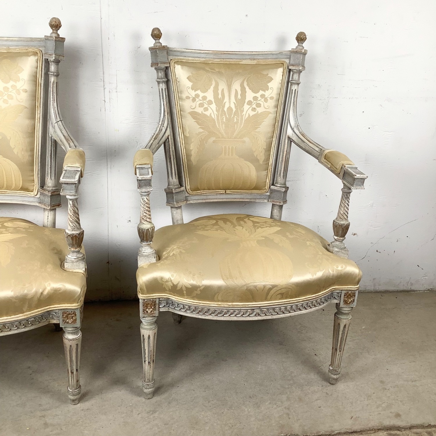Neoclassical Louis XVI Revival Armchairs- Pair - image-4