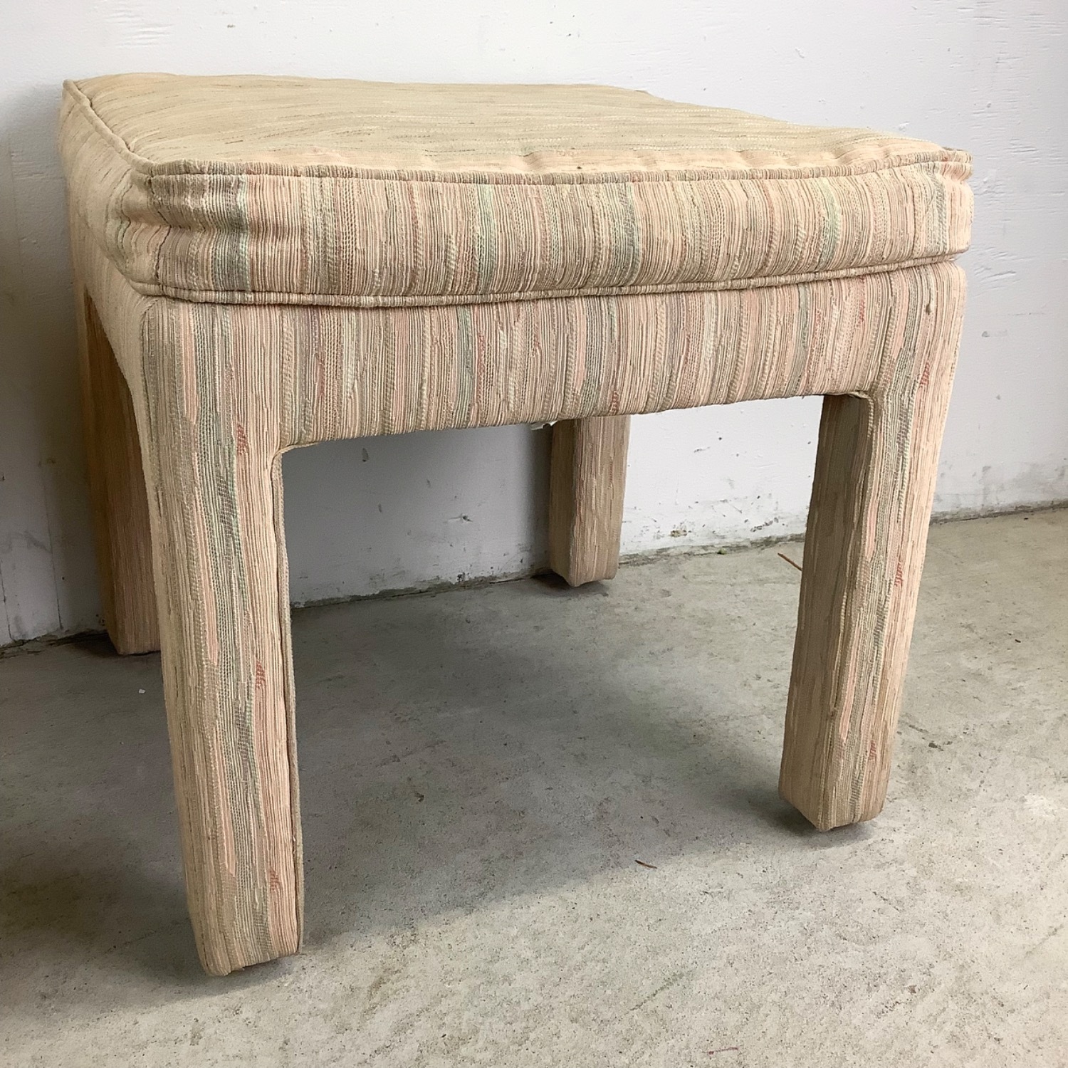 Pair of Sculptural Vintage Upholstered Stools - image-7