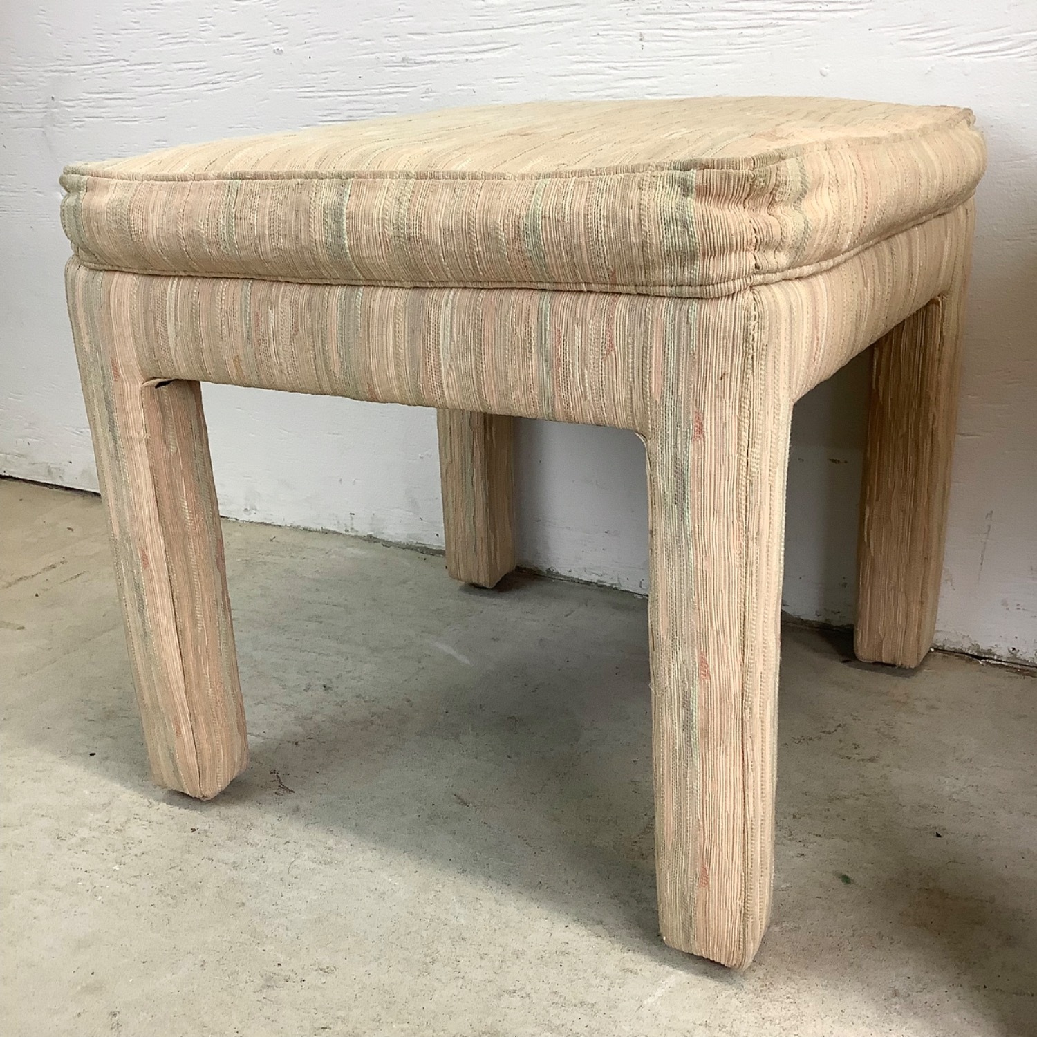 Pair of Sculptural Vintage Upholstered Stools - image-6