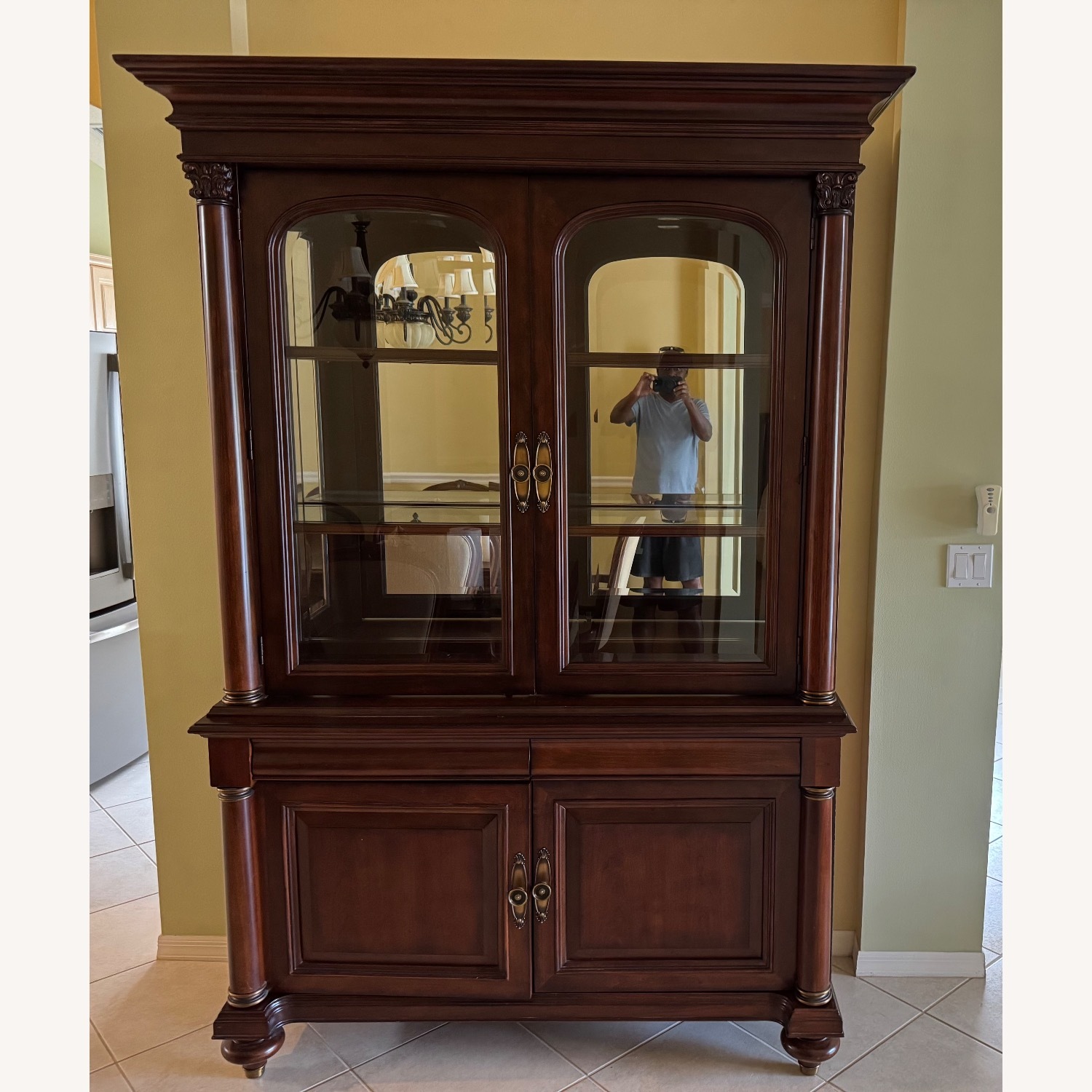 Elegant Solid Wood China Cabinet - image-2