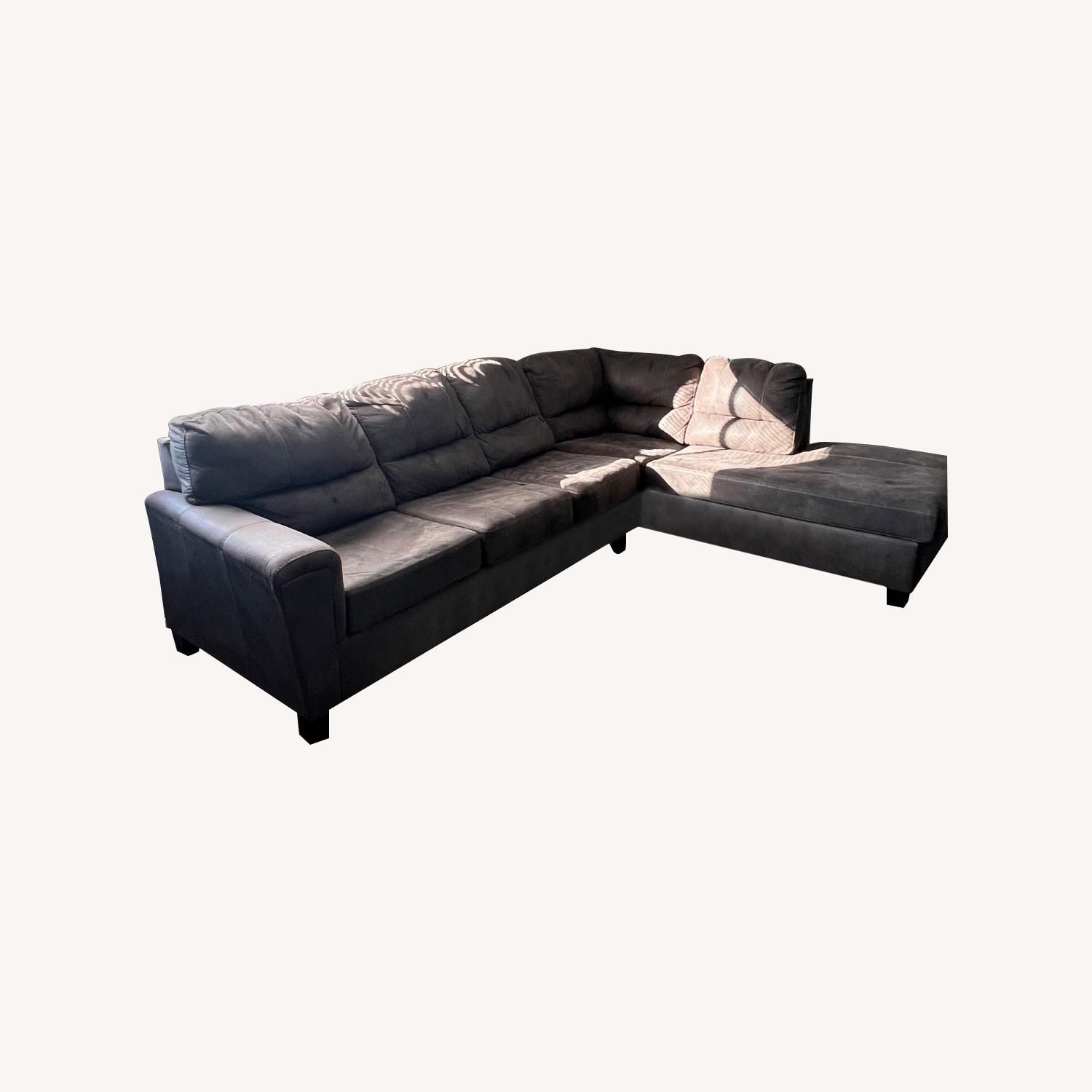 Dark Gray 2 Piece Sectional - image-0