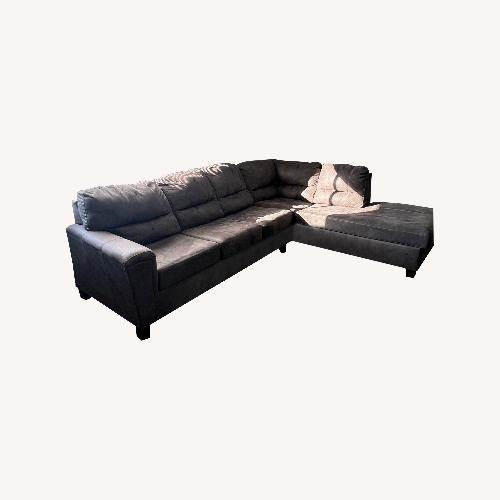 Used Dark Gray 2 Piece Sectional for sale on AptDeco