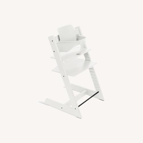Used Stokke AS Tripp Trapp® Chair White Wood Stool for sale on AptDeco