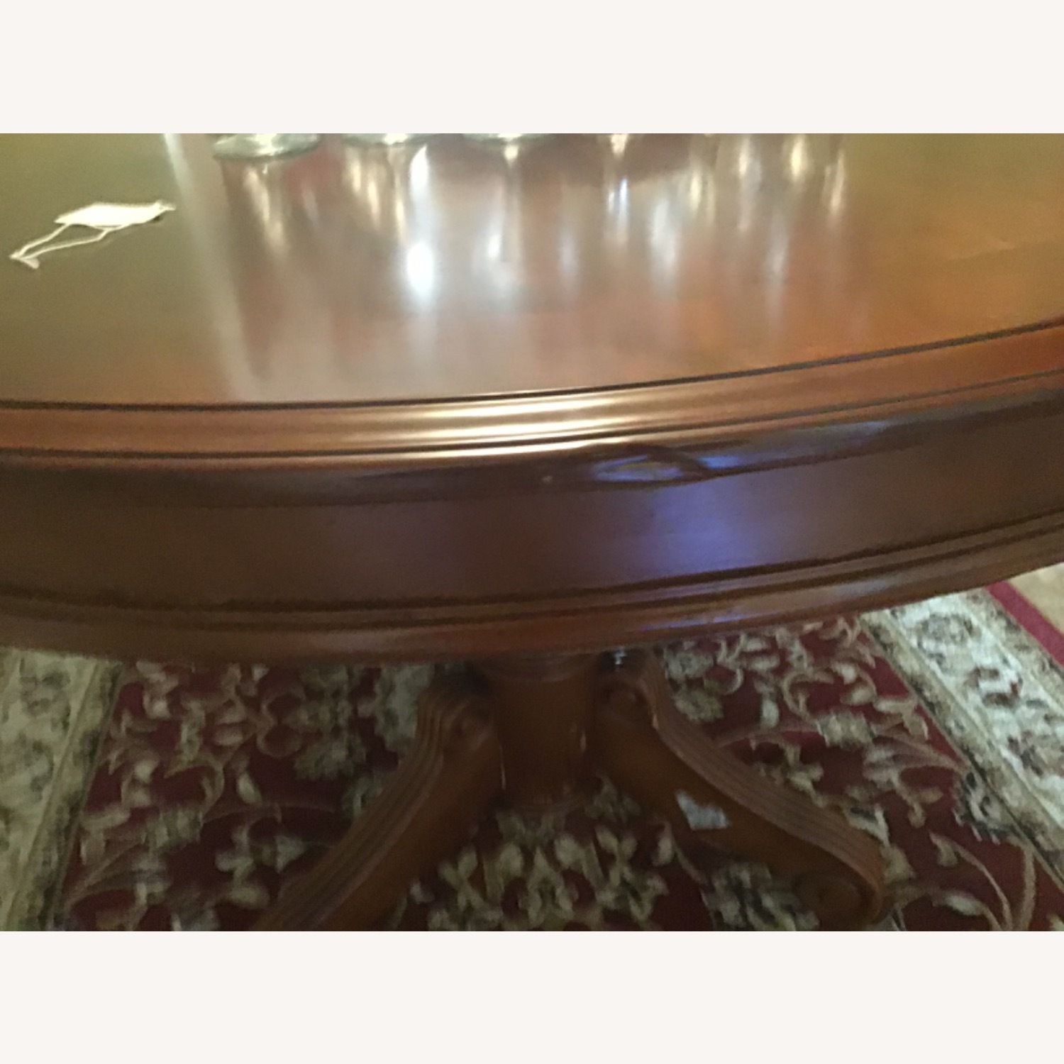 Dark Brown Wood Dining Table - image-4