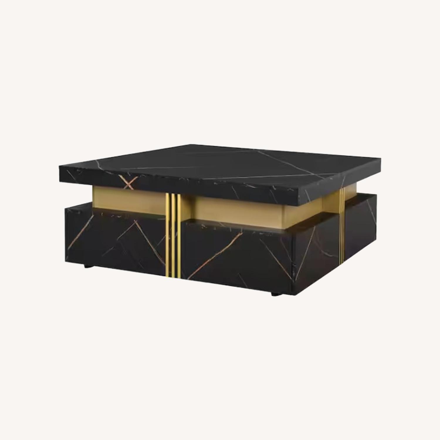 Black Wood Coffee Table - image-0