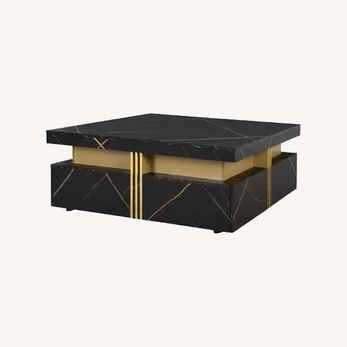 Used Black Wood Coffee Table for sale on AptDeco