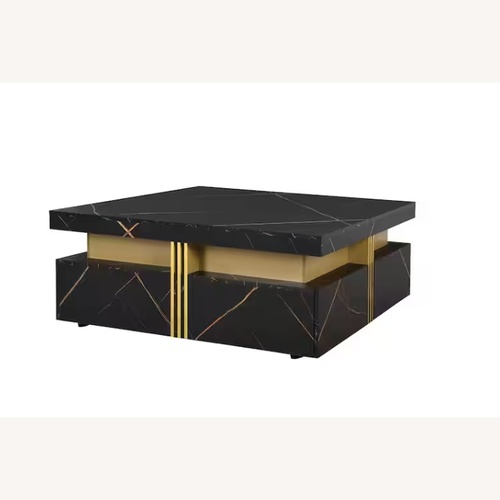Used Black Wood Coffee Table for sale on AptDeco
