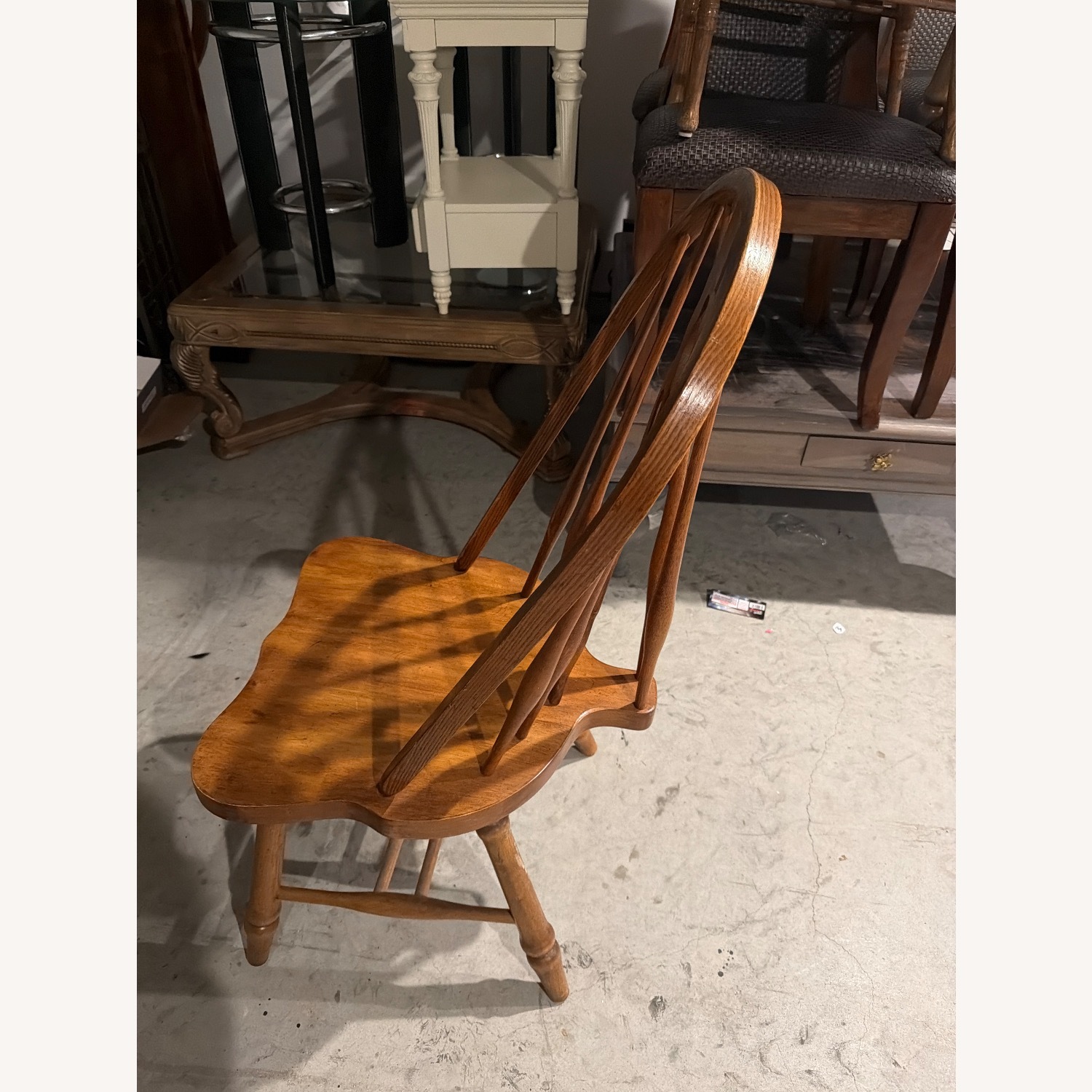 Vintage/Antique Light Brown Dining Chairs - image-2