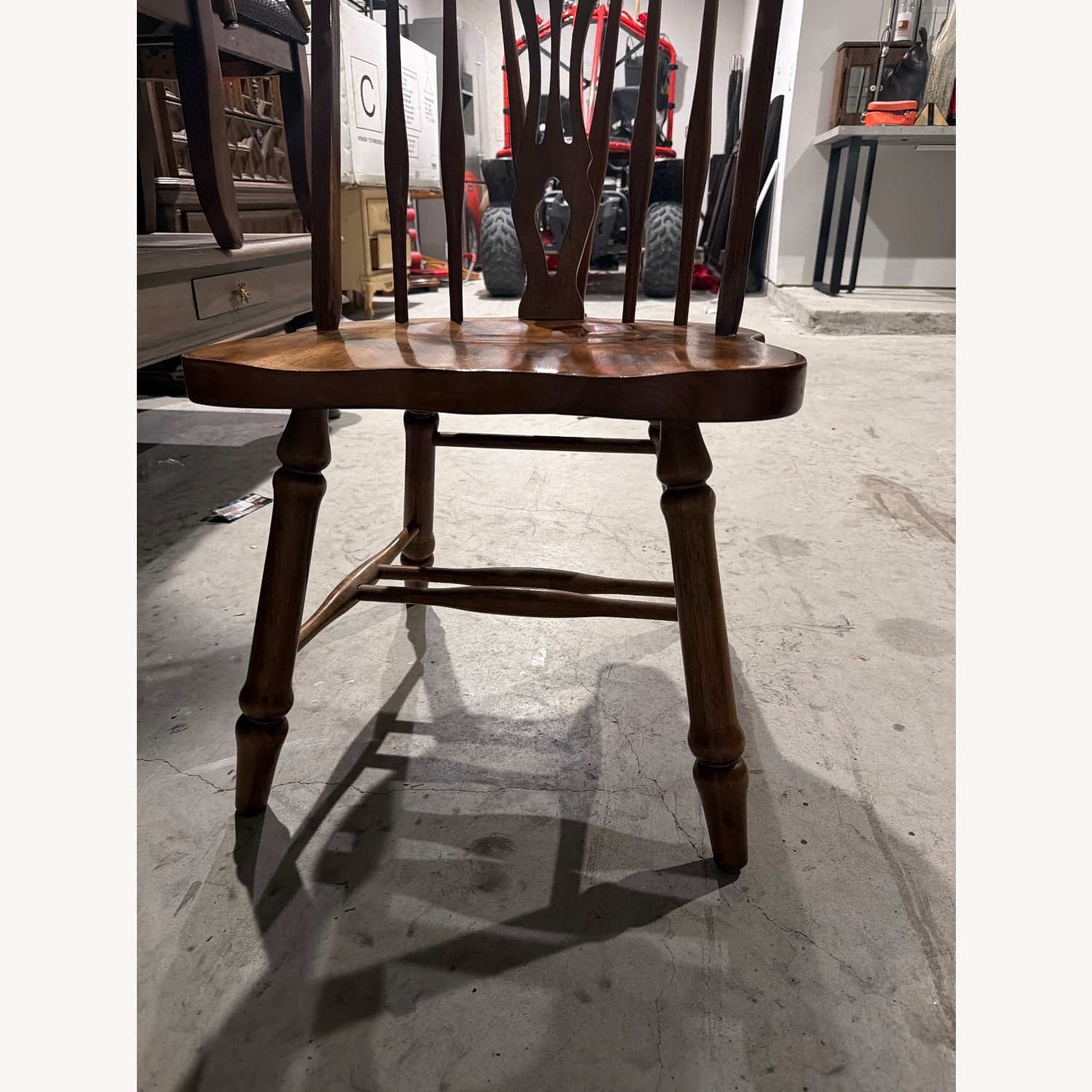 Vintage/Antique Light Brown Dining Chairs - image-4