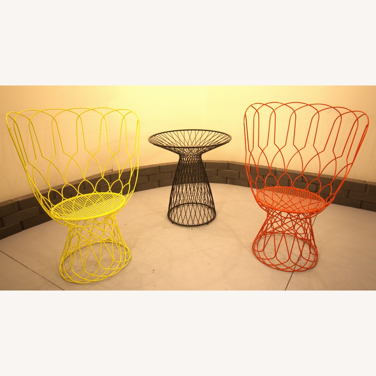 EMU Americas Re-trouve Orange Metal Accent Chair - image-1