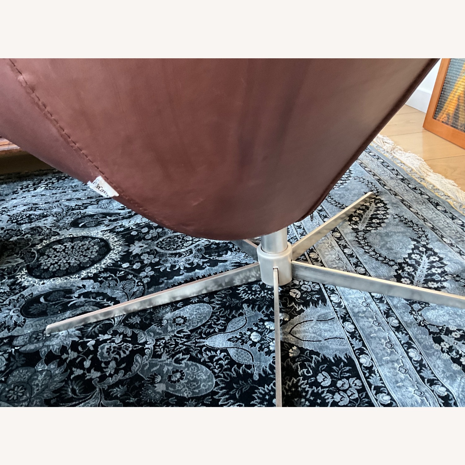 BoConcepts 2 Leather Swivel Chairs & Footstools - image-4