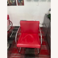 SET OF 7 FASEM Red Leather Armchair