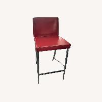 Fasem Red Leather Bar Stools