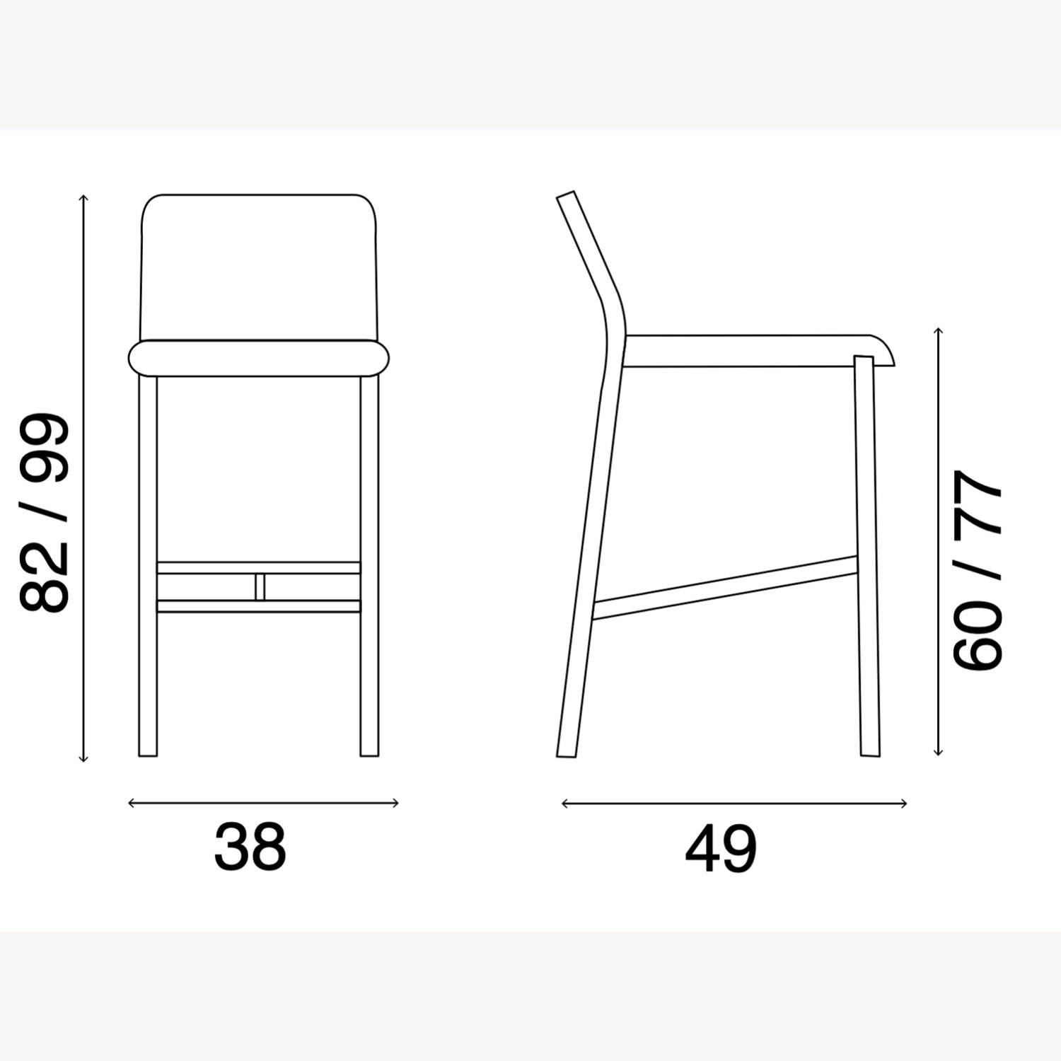 Fasem Red Leather Bar Stools - image-2