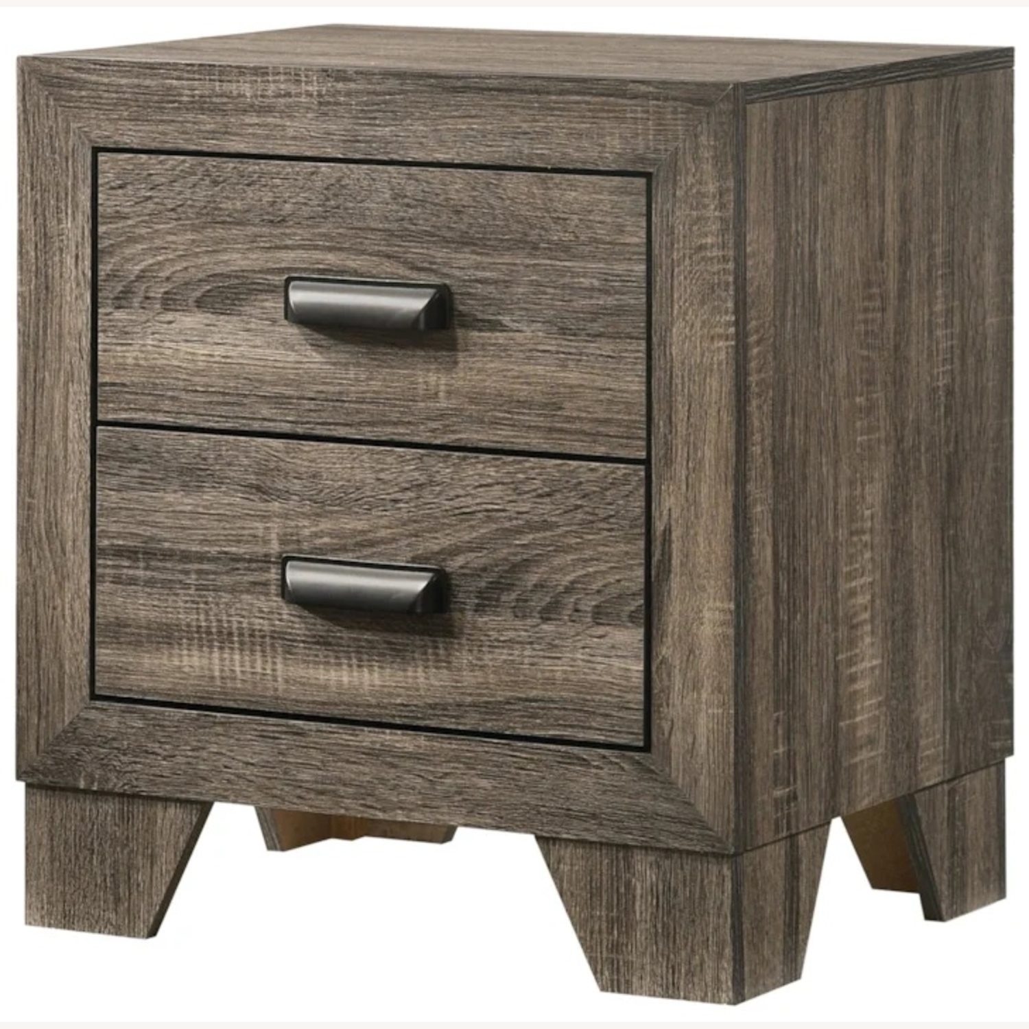 Light Gray Wood Nightstands Set of 2 - image-0